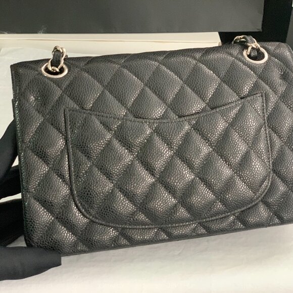 CHANEL CF Classic flap 25CM medium black silver buckle A01112 - Picture 4 of 9